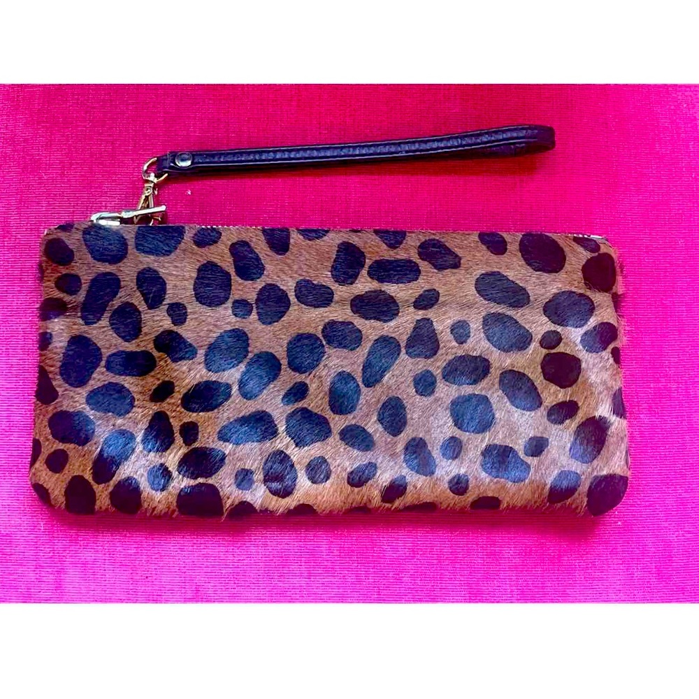 Leopard Print Wristlet